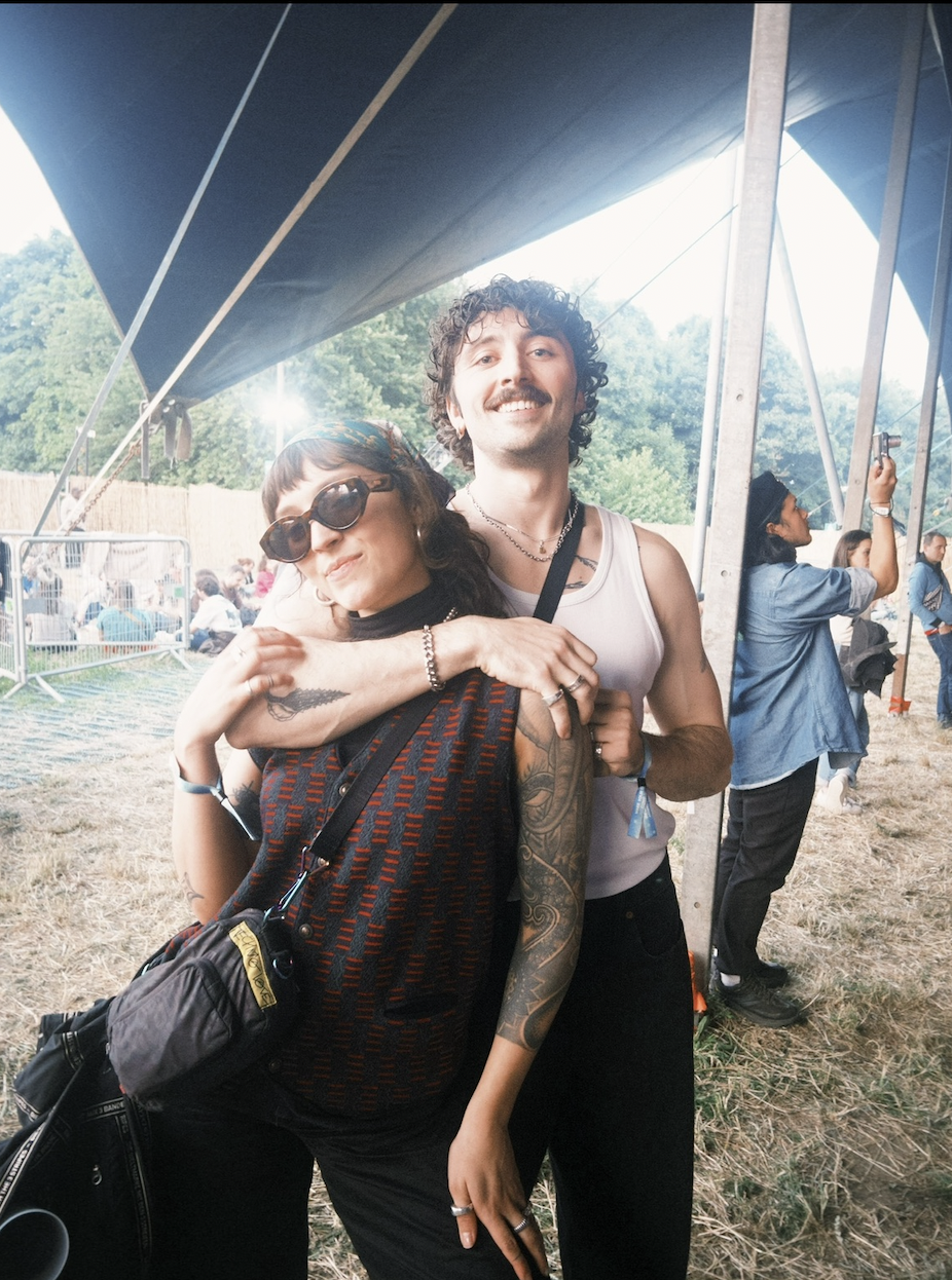Barbara and Henry on the train