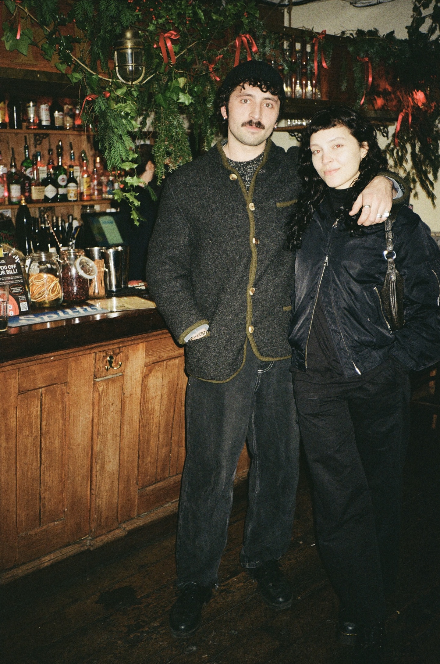 Barbara and Henry in the pub where they first met