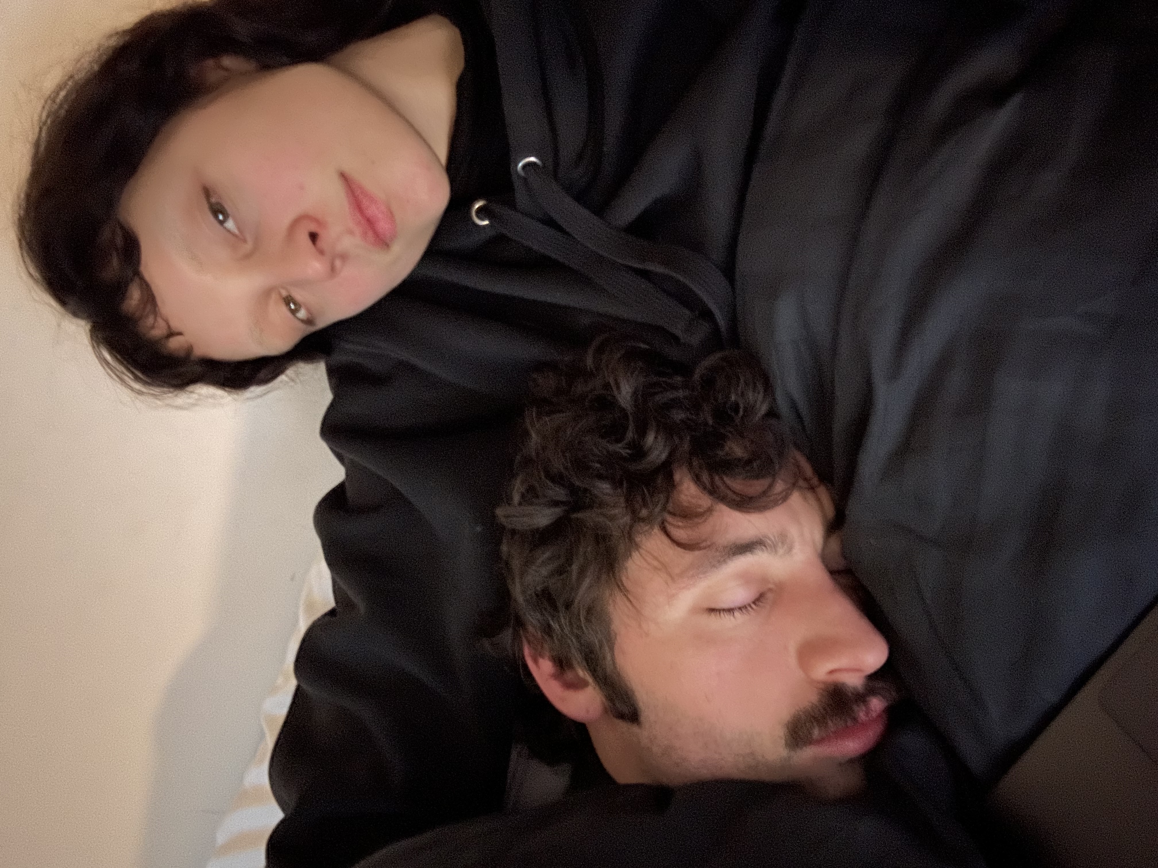 Barbara looking after sleepy Henry
