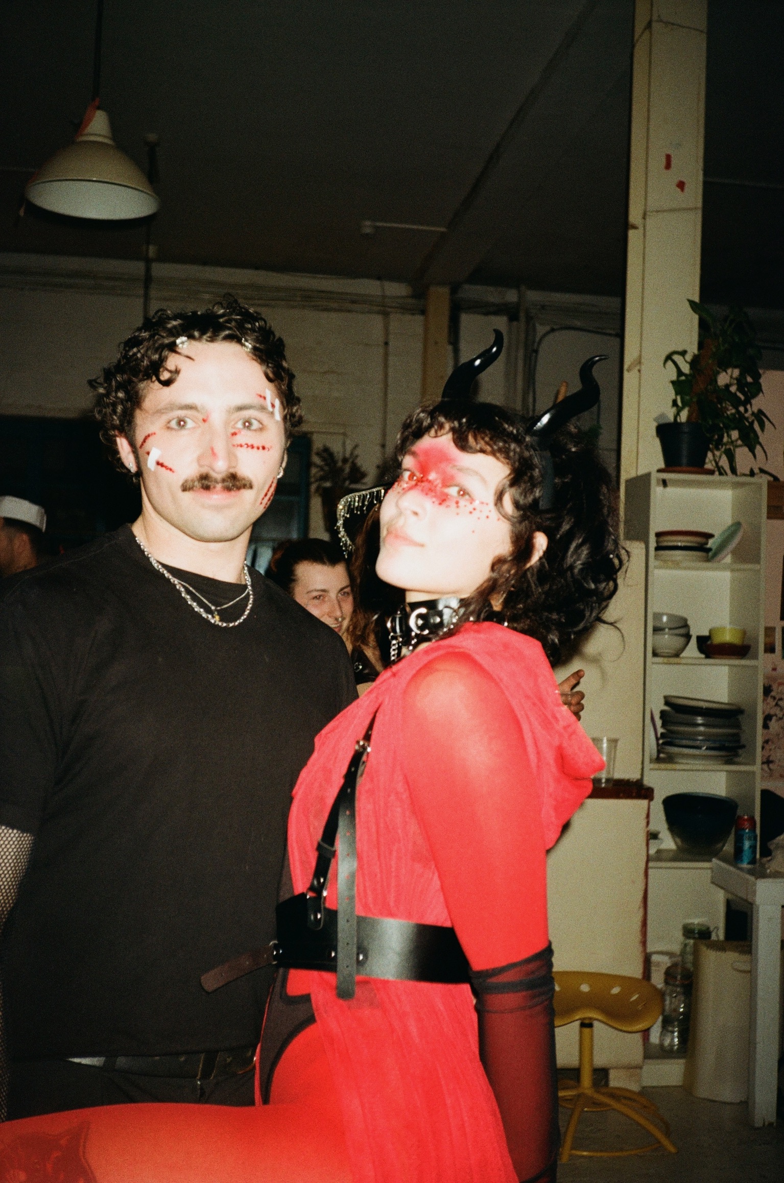 Barbara and Henry at a Halloween party