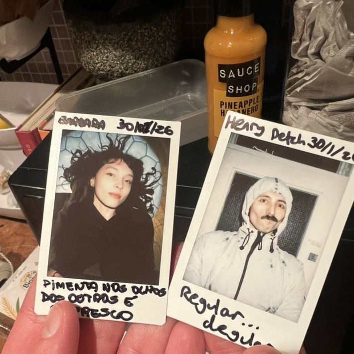Polaroid photos of Barbara and Henry